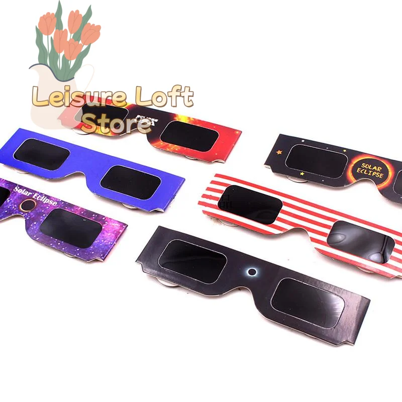 5/10pcs Solar Eclipse Glasses ISO Certified Direct Sun Viewing Eyewear for Professional Astronomy Eclipse Observation Use