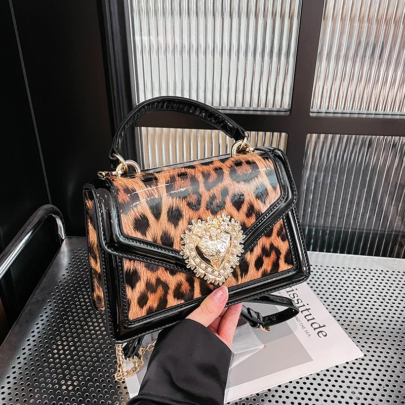 

Small Square Bag Classic Brand Handbag Vintage Leopard Pattern Crossbody Bag For Women 2025 New Designer Tote Flap Shoulder Bag