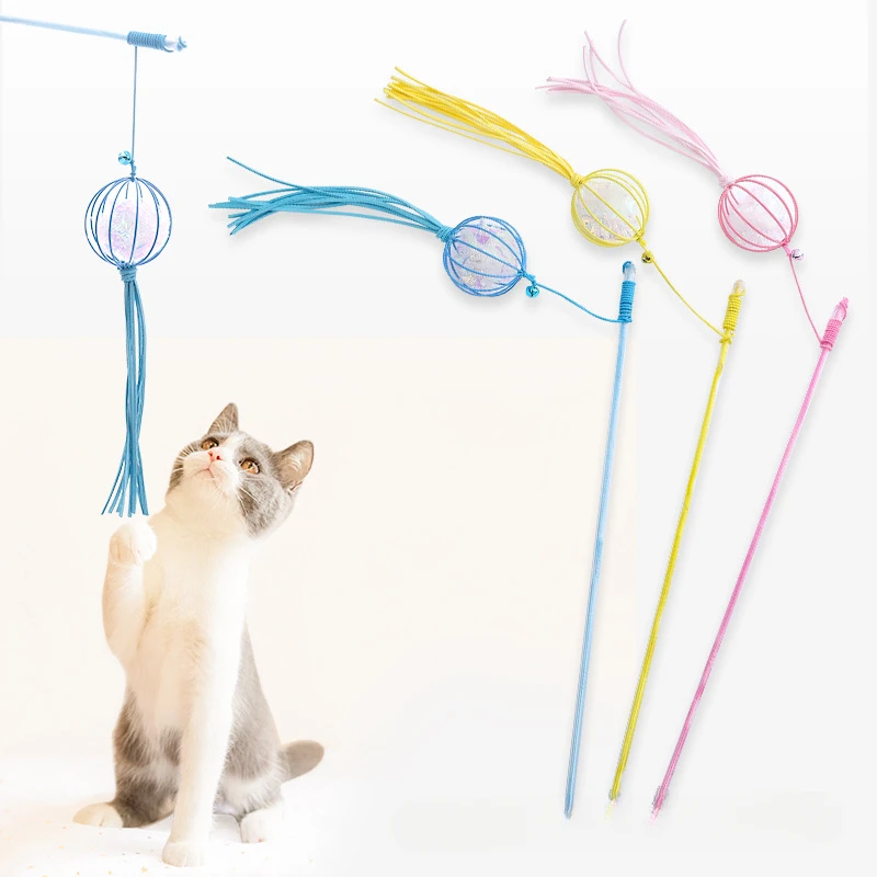 

Pet Supplies Cat Toys Cages Noisy Paper Balls Colorful Lanterns Cat Teasing Sticks Interactive Cat Fishing Rods