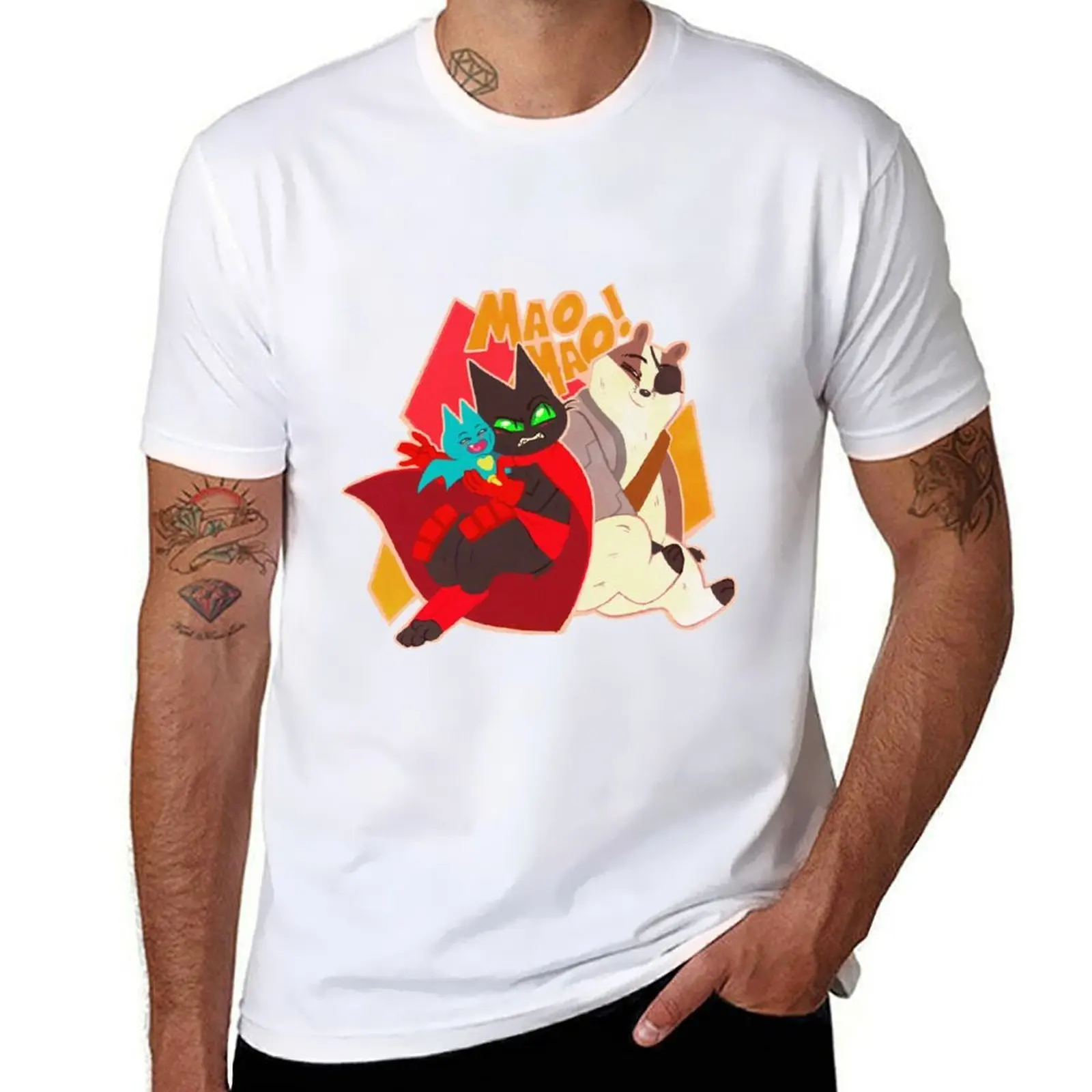 

Mao Mao T-Shirt Big and Tall Basic Tee Shirt