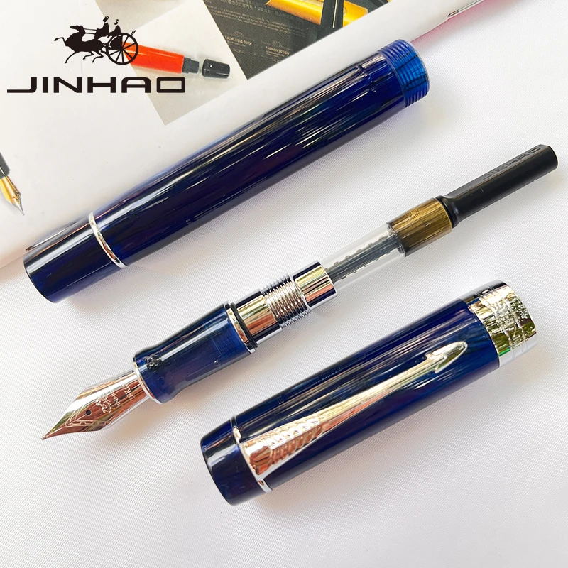 1 Stück JINHAO 100 Acryl Silber Pfeil Clip Kalligraphie Iridium Stift – Detail 9