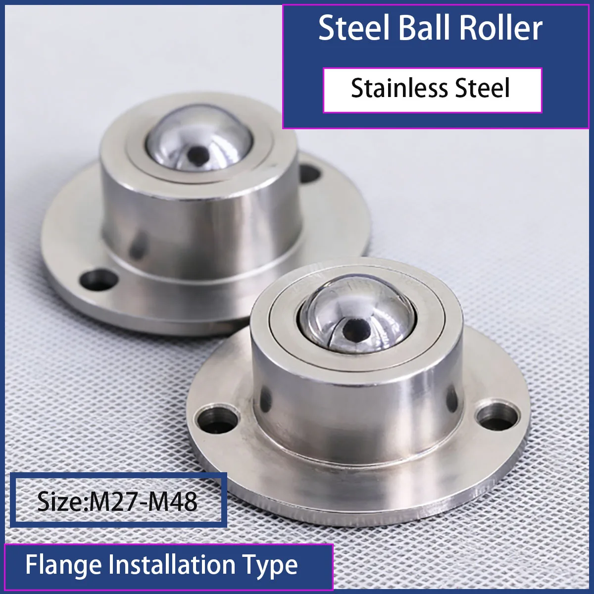 

M27-M48 Flange Mounted Steel Ball Roller Universal Ball Bull Eye Ball for Conveyor Equipment