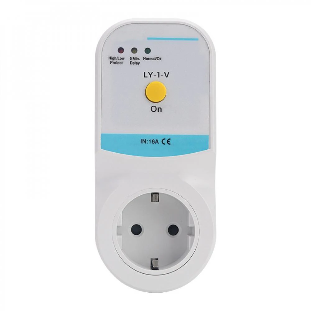 

16A Metering Socket 220V Overvoltage and Undervoltage Protector Overcurrent and Overload Protection 0~9999W Metering Socket
