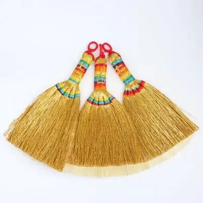 

3Pcs Bedside Broom Pendants Retro Keychain Decor Broom Shape DIY Craft Ornament Exquisite Vintage Pendant for Key Ring