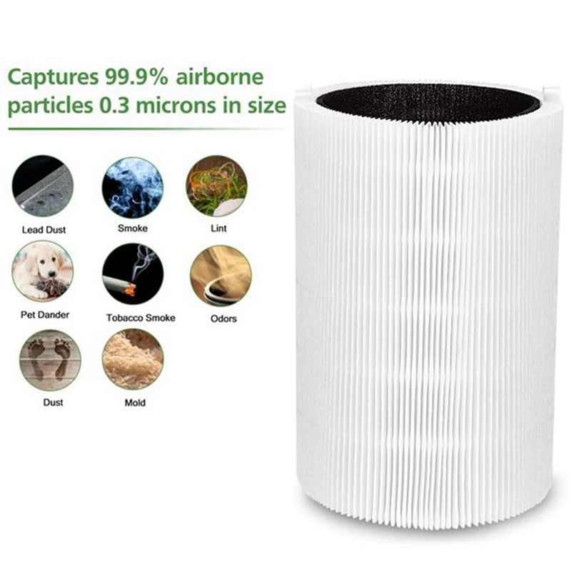 Replacement for Blueair Blue Pure 411, 411+ & MINI Air Purifiers HEPA and Activated Carbon Composite Filter, 4 Pack