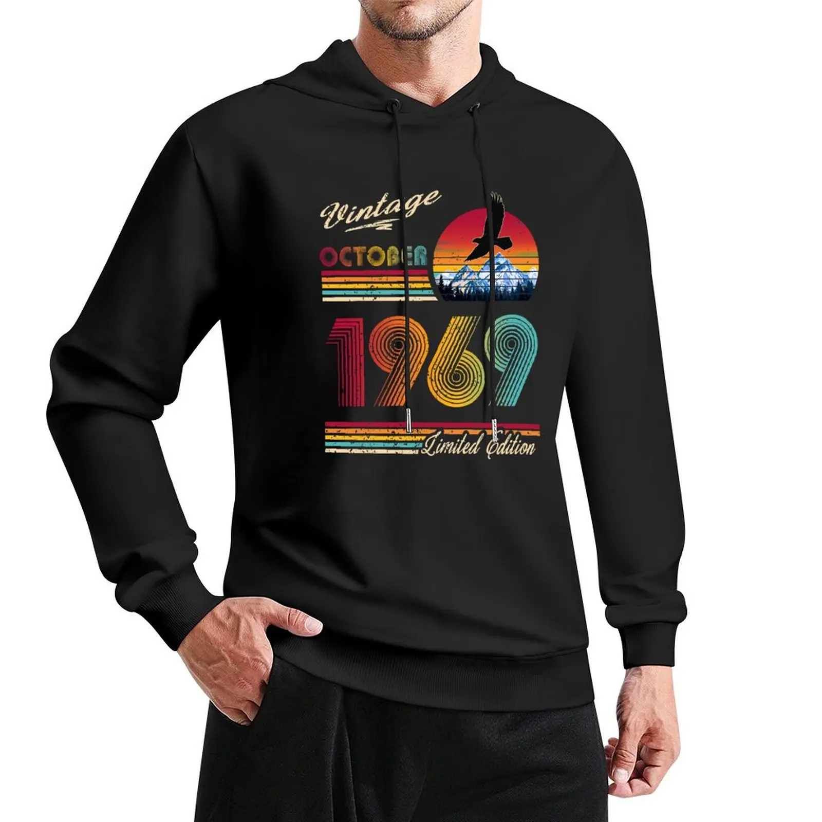 

October 1969 Birthday Pullover Hoodie streetwear men pullover
