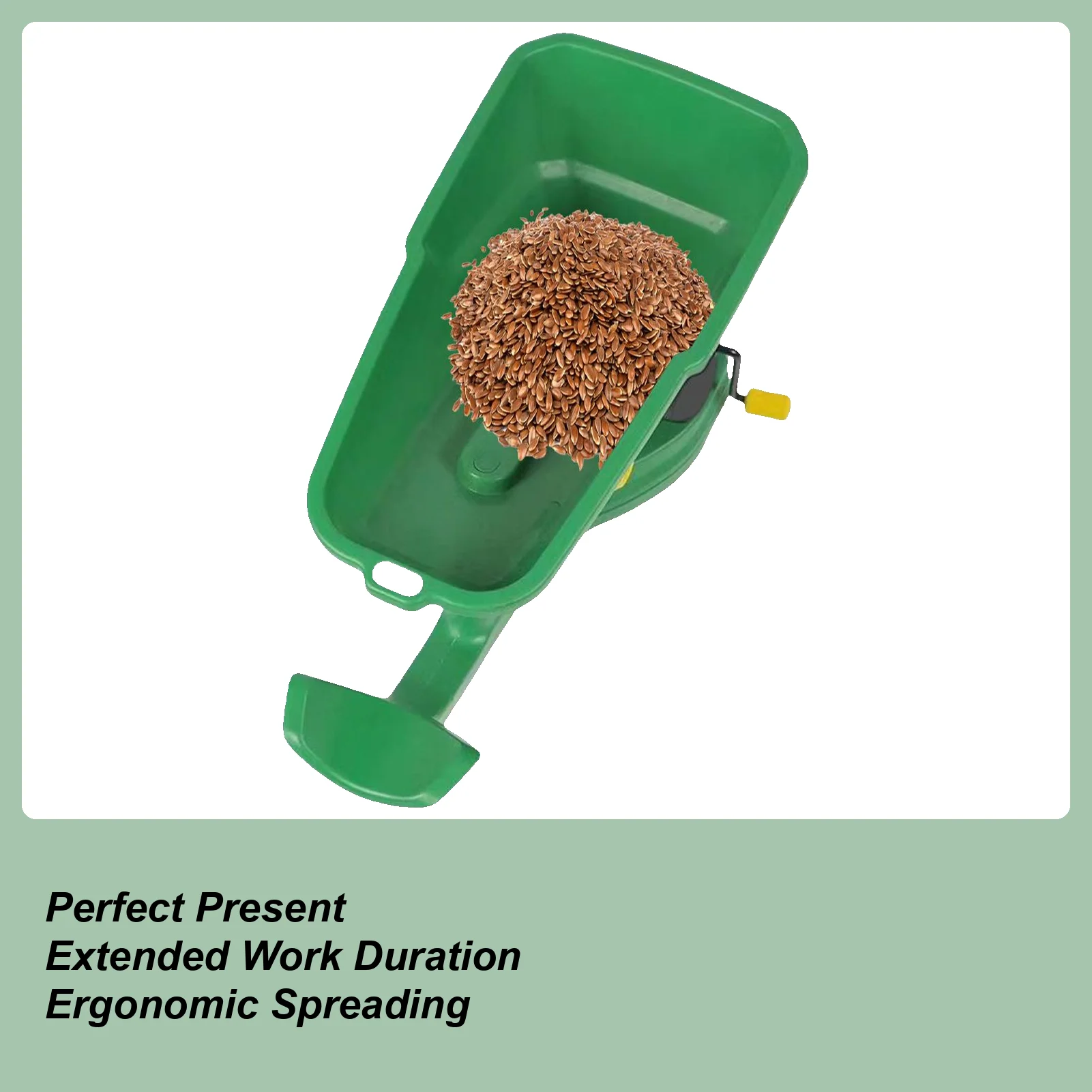 

Ручной разбрасыватель семян емкостью 1,5 литра, 5-скоростной энергосберегающий разбрасыватель, эргономичное ручное подъемное устройство для посева, внесения удобрений