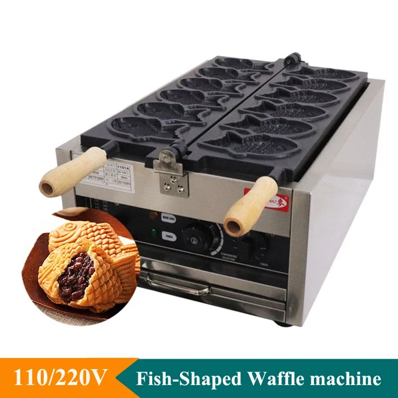 

Fish Shape With Close Mouth Taiyaki Maker Commercial Fish Shaped Waffle Electric Taiyaki Machine