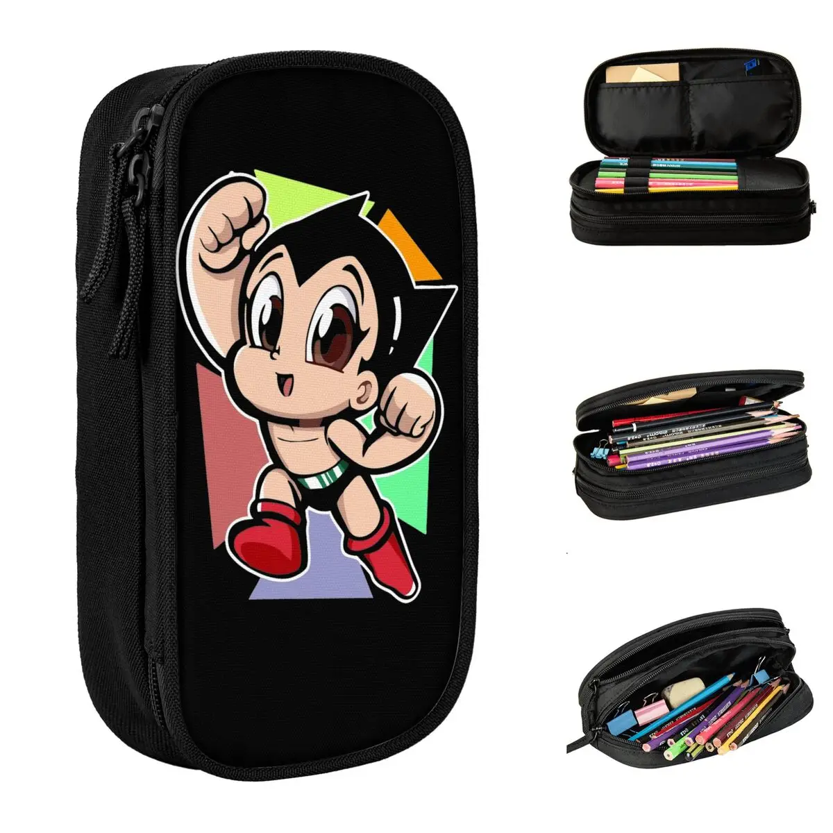 Anime Astro Boy Pencil Cases Astroboy Pencilcases Pen for Student Big Capacity Bags School Supplies Gifts Stationery