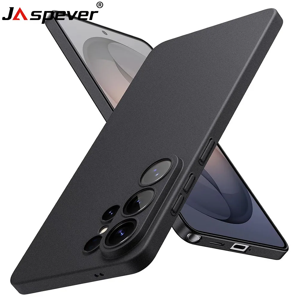 

Matte Solid Black Silicone Soft Case For Samsung Galaxy S26 S25 Edge S24 S23 FE Ultra Plus Ultra Thin Frosted TPU Shell S26Ultra