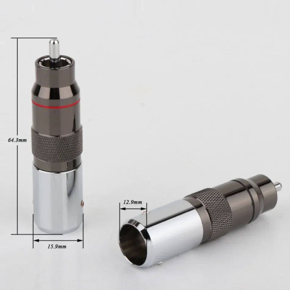 4 قطعة مطلي بالروديوم سدادة RCA المسمار مقفل للصوت ربط كابل لحام التوصيل استخدام لكابل 12 مللي متر