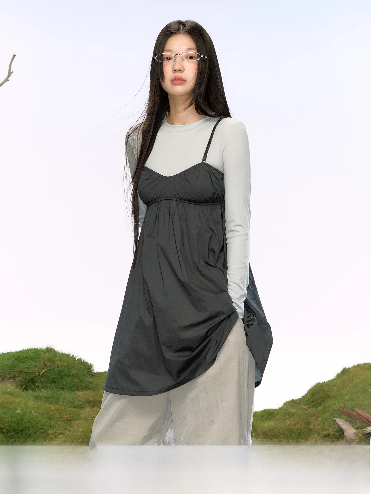 

La Lune Du Ciel Slim Fit круглый Ne Base irt женский летний утягивающий универсальный топ Ele Pure Color повседневная одежда