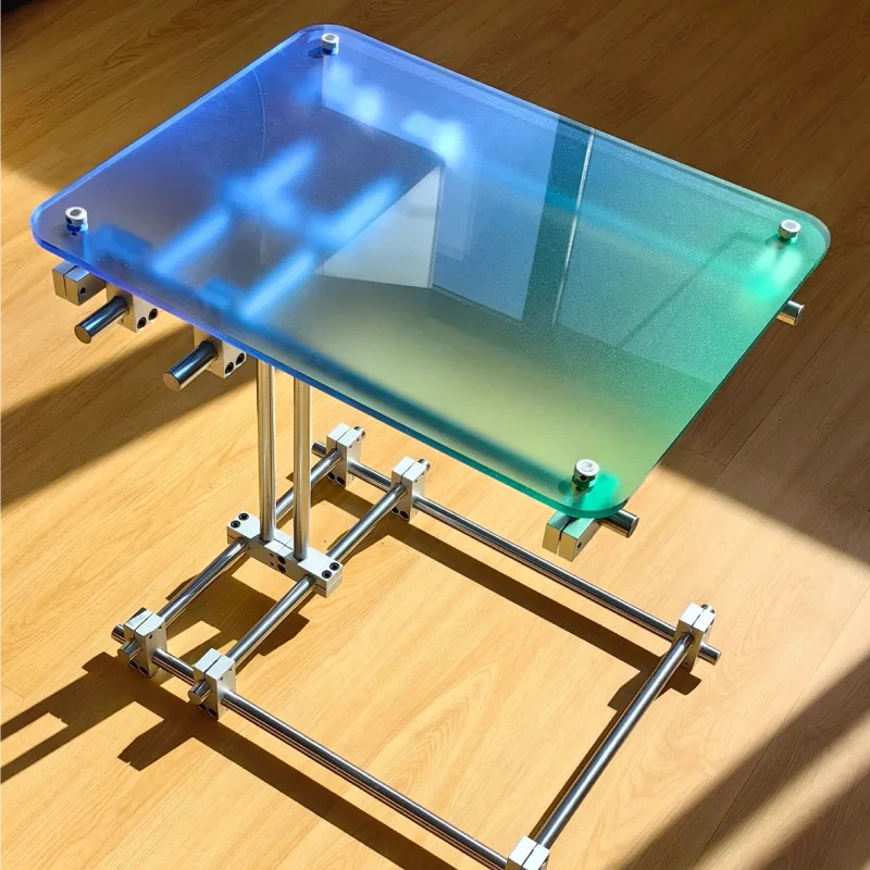 

Color acrylic floor-to-ceiling coffee table side few ins creative bedside corner few shelves to store Nordic stainless steel