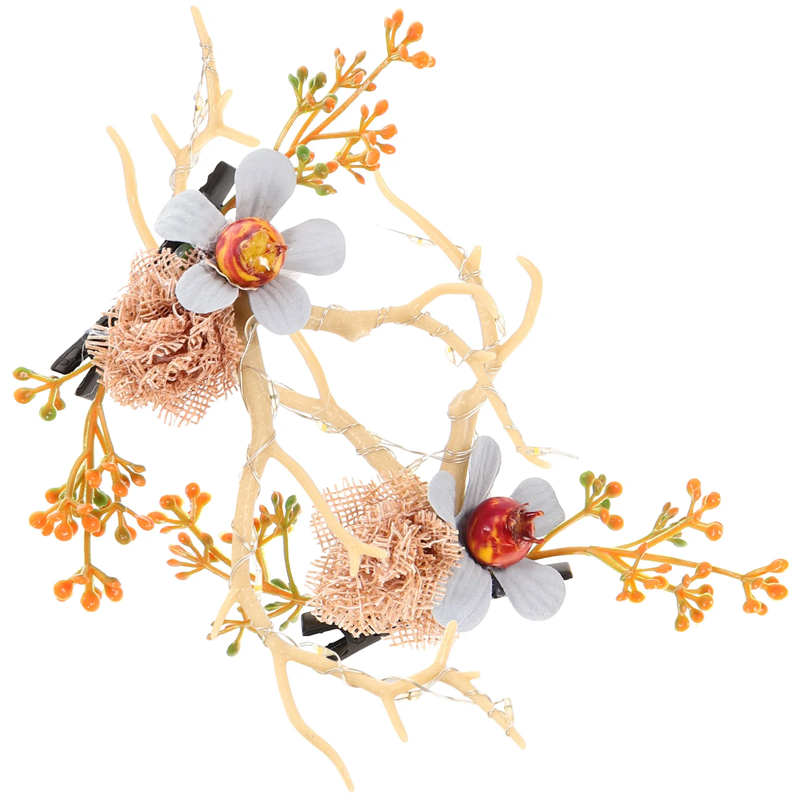 

Christmas Reindeer Antlers Hair Clip Light Girls Accessories Deer Headpiece Xmas Party Role Cosplay Performance Safe Matching