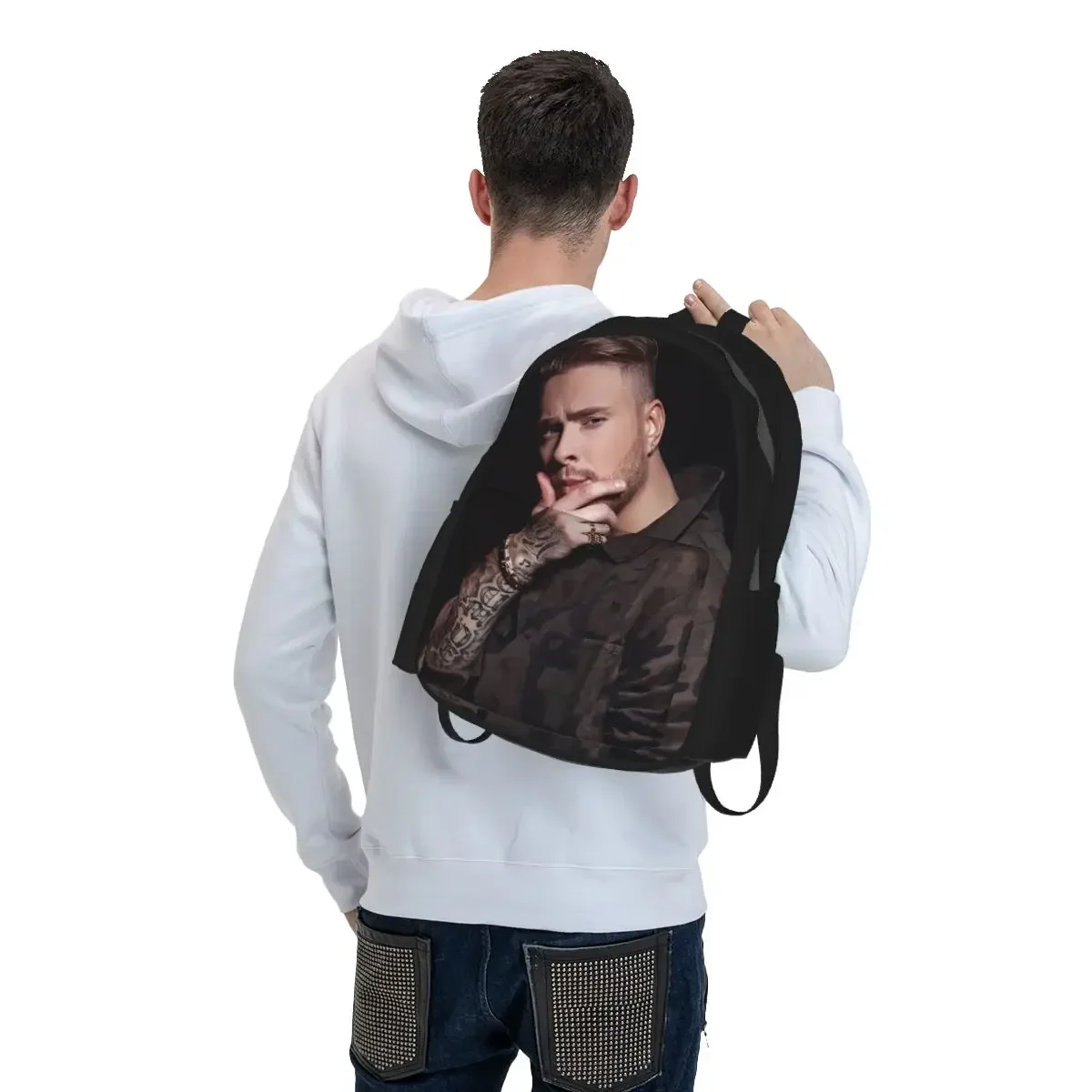Custom Egor Kreed Russian Rapper Student Backpack School Bag Hiking Travel Daypack for Boys Girls Bookbag Shoulder Bags