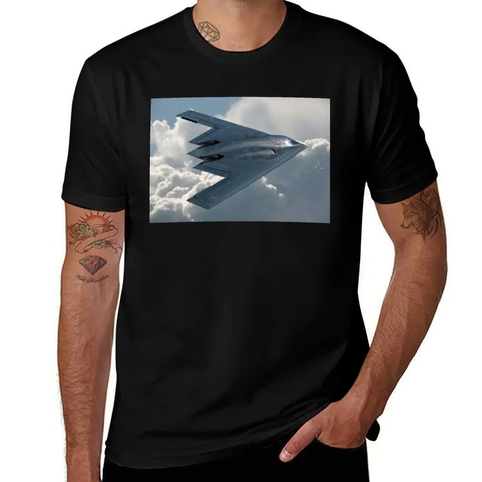 

B-2 Spirit T-Shirt Man t-shirt croswit shirt man kawaii clothes black t-shirts for men