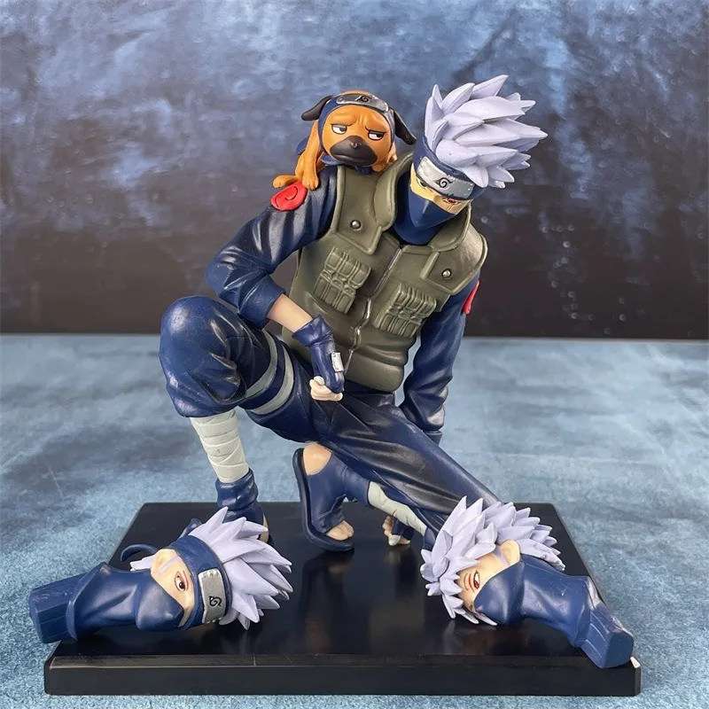 

13CM Naruto Kakashi kneeling Kakashi new version anime figure model ornaments wholesale For Children's Gifts