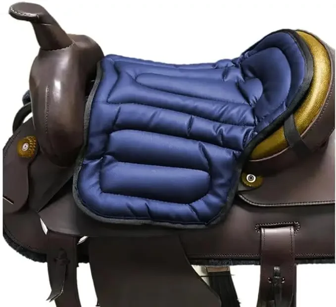 Almohadilla para sillín de montar a caballo, almohadilla para asiento ecuestre suave de cuero artificial, cojín para asiento largo occidental, cojín para asiento de motocicleta