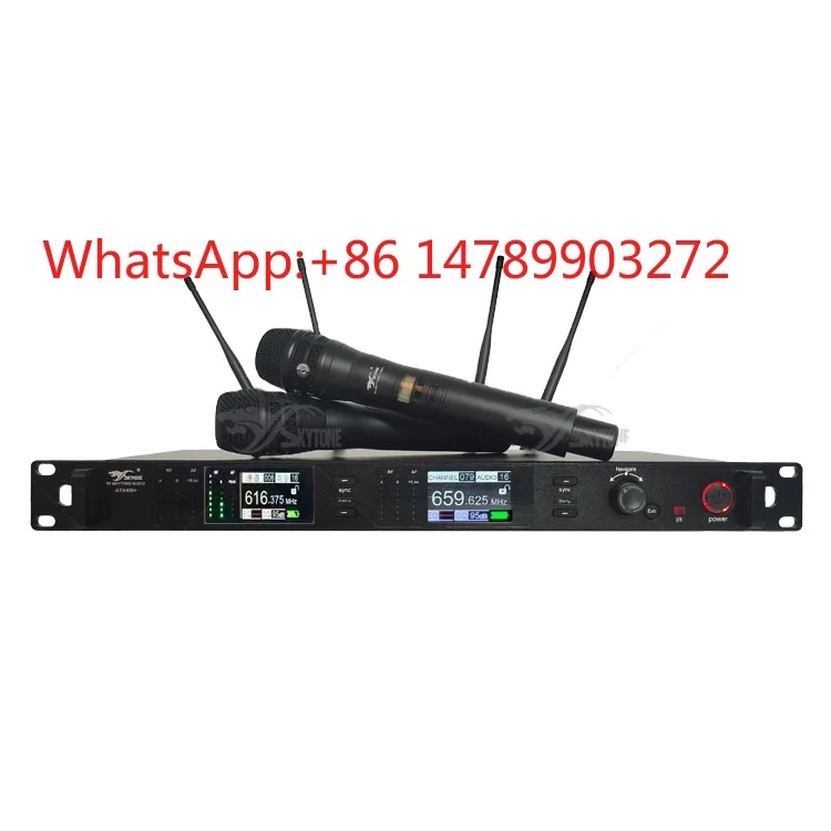 

ATX400+ Dual Handheld Wireless Microphone True Diversity Digital Cordless Mic for Stage Karaoke