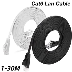 1000Mbps Flat Ethernet Cat6 Lan 10m UTP Cat 6 RJ 45 Network Cable RJ45 Twisted Pair Patch Cord for Laptop Router 1/2/3/5/30M