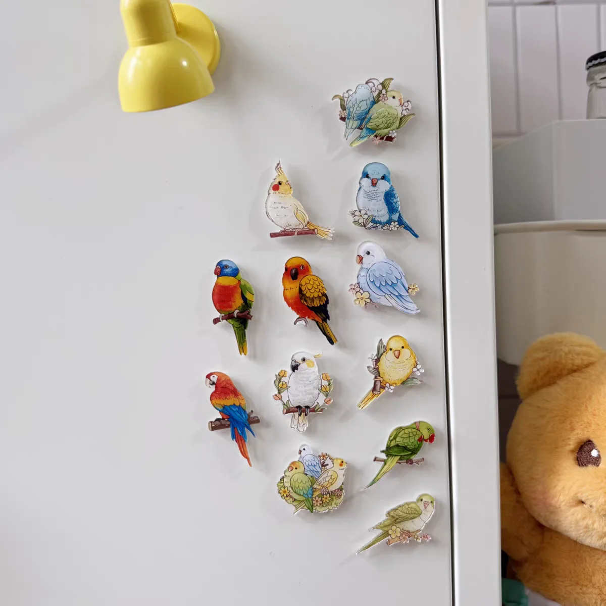 6pcs Cute Parrot Refrigerator  - Home Improvement Ideas recension och pris