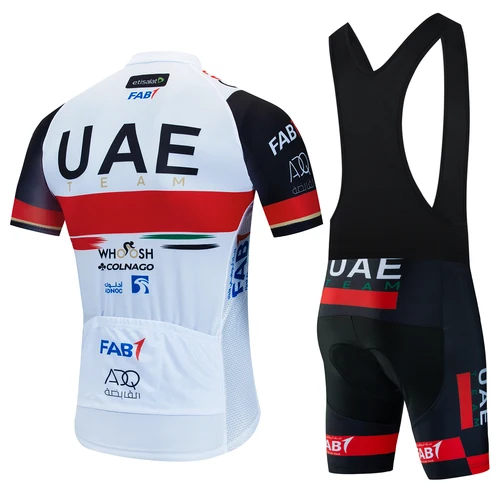 Imagen 2 del producto Ropa de ciclismo de los Emiratos Árabes Unidos, conjunto de Jersey para hombre, uniforme para bicicleta de montaña, pantalones cortos, traje completo con pechera para hombre, primavera y verano 2024