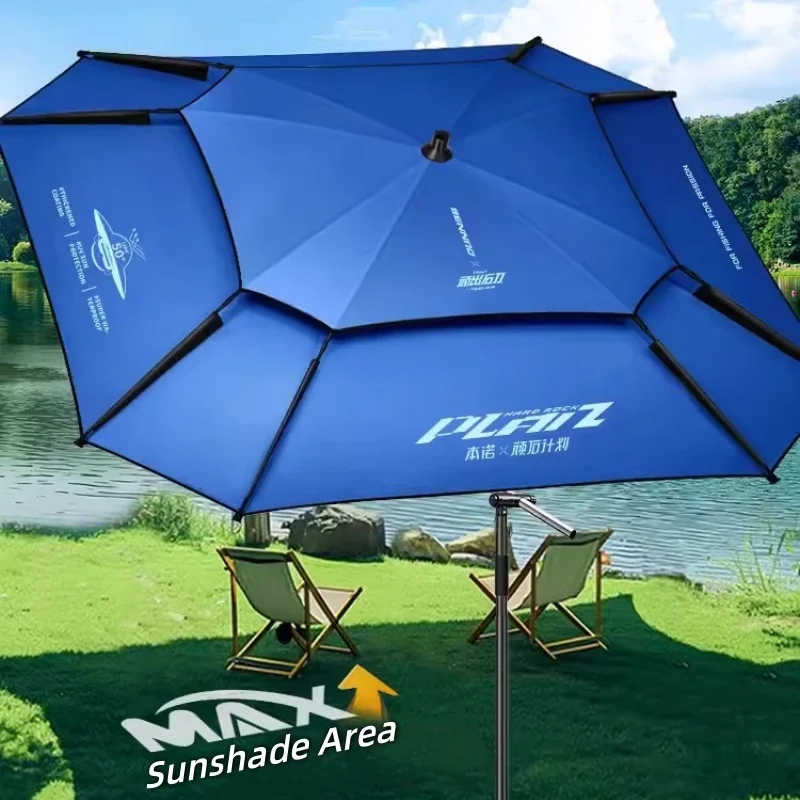 

2024 New Fishing Umbrella Innovatively Octagonal Fishing Parasol Upgraded Stainless Steel Rod Beach Umbrella Yard Large Parasol