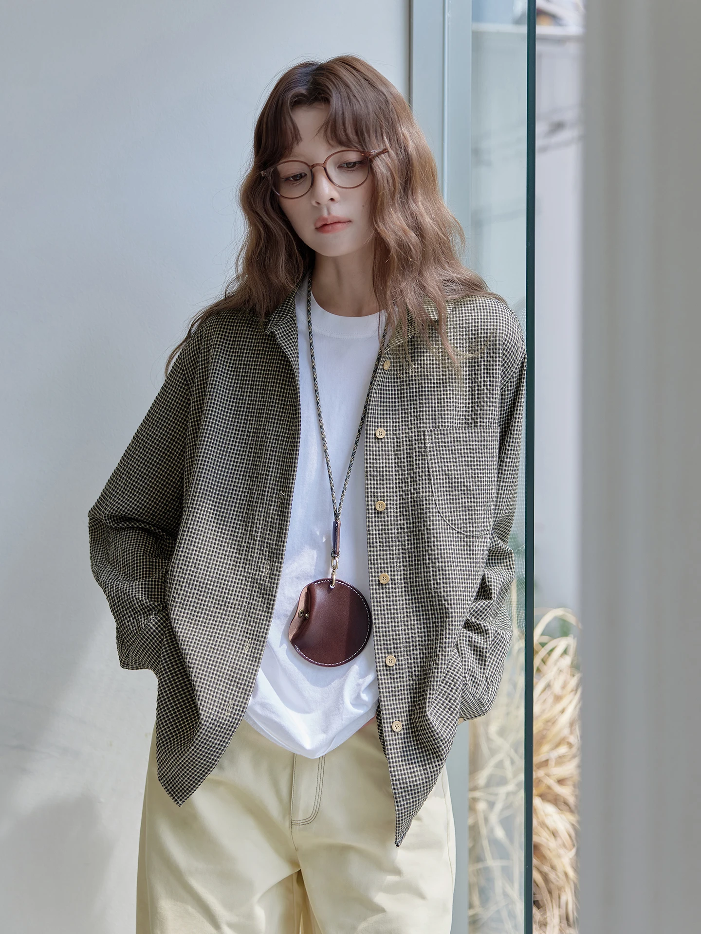 Mlife Vintage Casual Bla id Knot Long Sve irt Luźna bawełniana koszula damska na jesień, oddychająca i wygodna