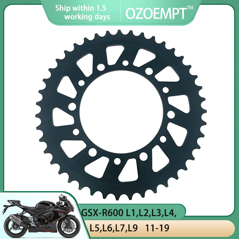 

OZOEMPT 520-43T Motorcycle Rear Sprocket Apply to EX250R Ninja 250 R Special Edition GSX-R600 L1,L2,L3,L4,L5,L6,L7,L9