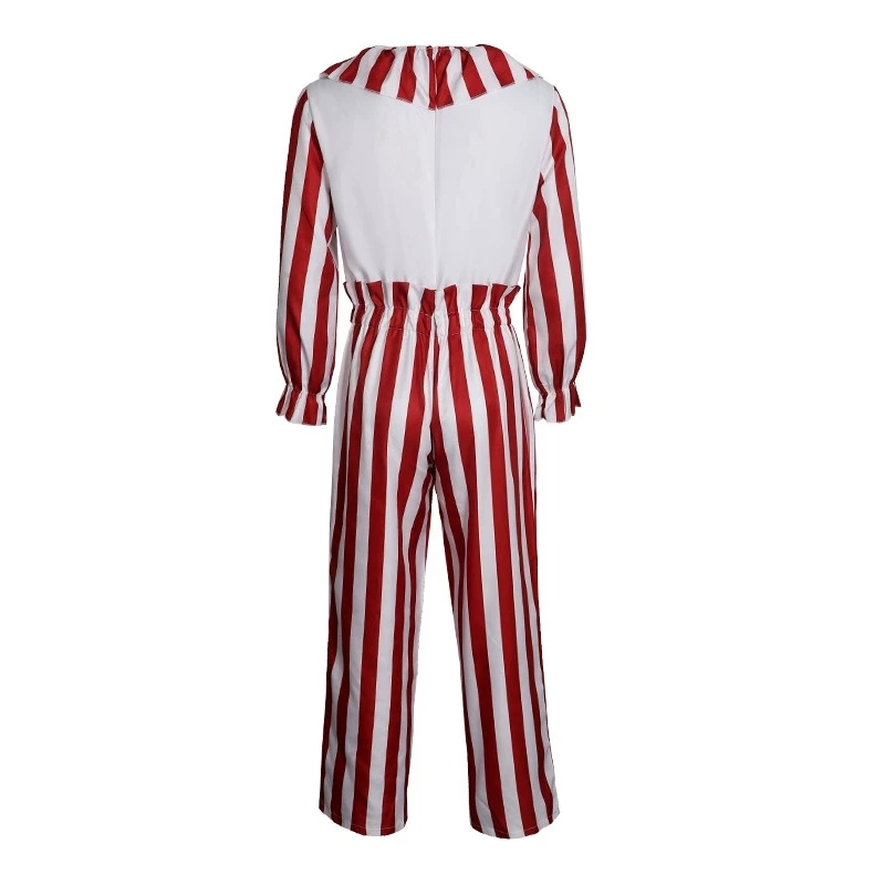 Costume de Clown adulte dans un champ de maïs, Costume d'halloween, mascotte de Baypen rayée, film Frendo le Clown, déguisement de noël pour hommes