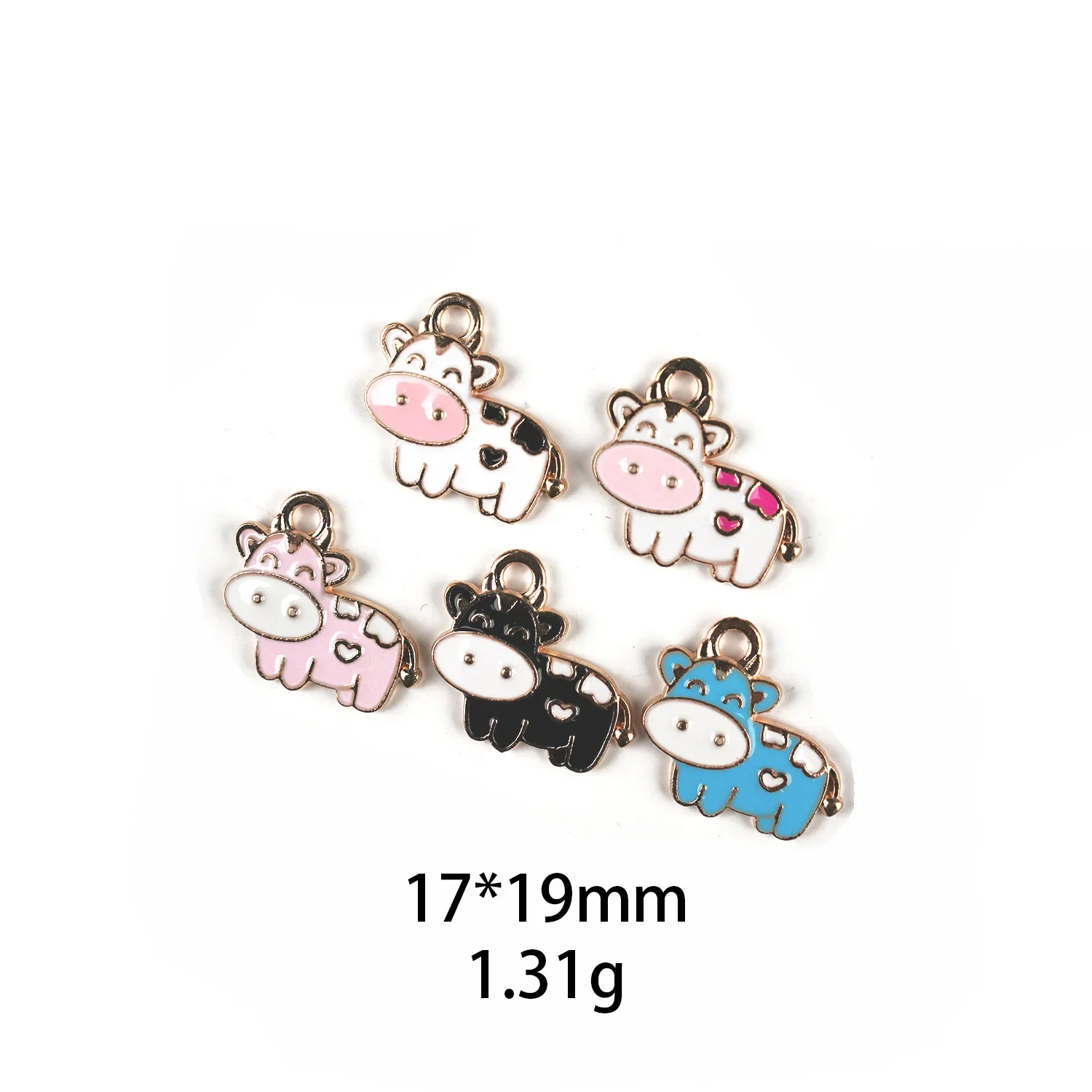 10pcs Zinc Alloy Cow Charms 17*19mm for DIY Jewelry Making Finding Accessories Wholesale