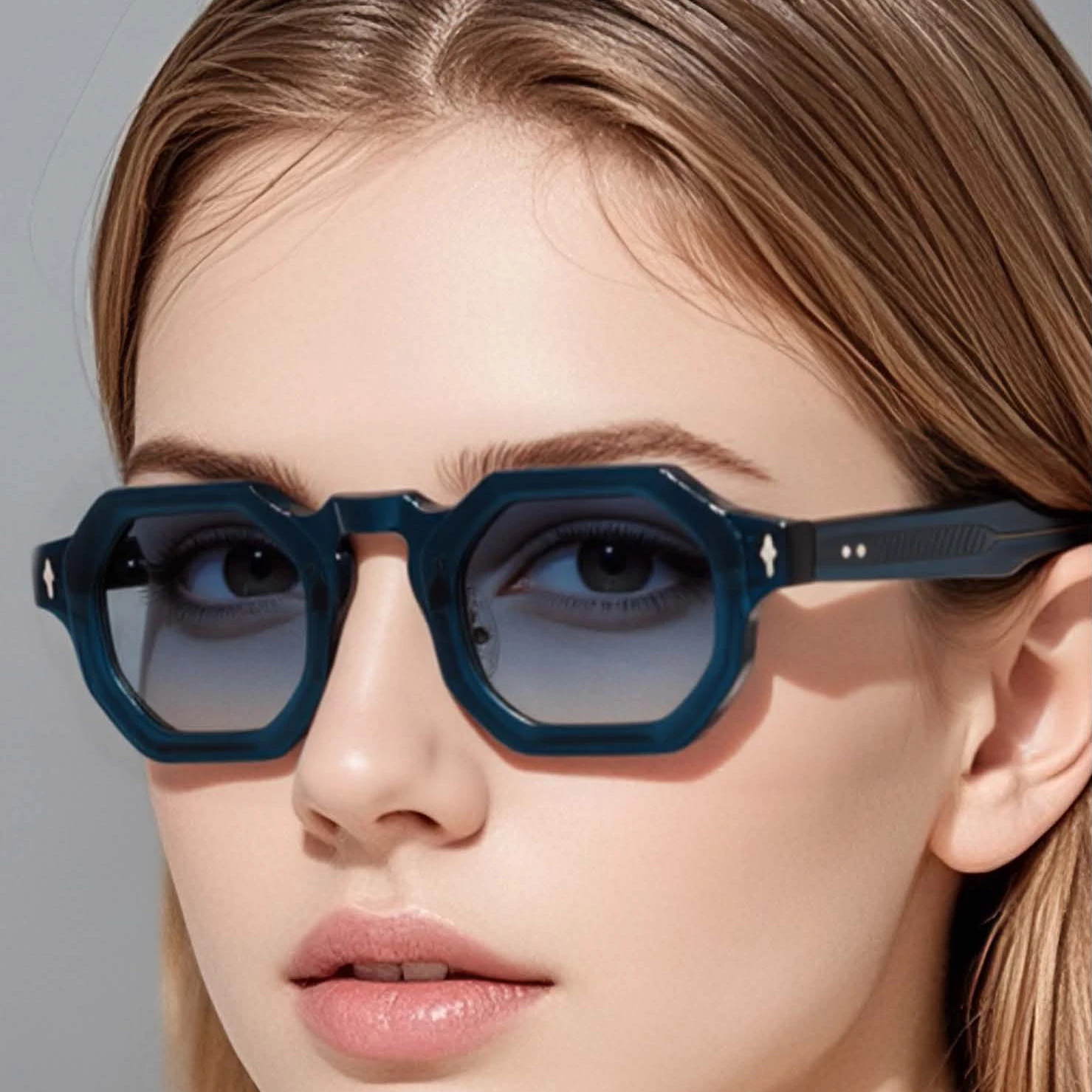 

2026 New Trendy Fashion Women's Sunglasses Elegant Square Acetate Frame Handmade Sunglasses Outdoor High-end UV400 Sunglasses