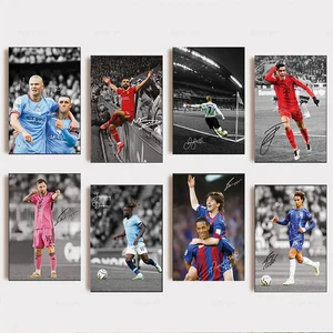 ファッション有名なメッシネイマーフットボール選手ポスターキャンバスモダンなリビングルームサッカープレーヤーの壁アートの壁アート壁アートルームの装飾 10のベストセールスポスターLionel Messi -10