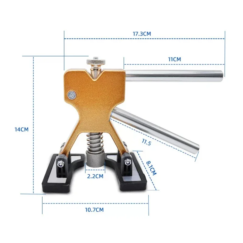 Car Dent Repair Slide Rod Set Markless Panel Beating Pry Bar and Pull Hammer Set 4S Shop Fender Repair Dent Removal Tool
