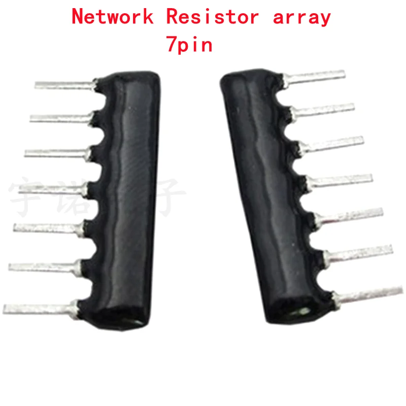 

20piece DIP Exclusion Network Resistor Array 7pin 470 680 1K 2K 2.2K 3.3K 4.7K 5.1K 6.8K 10K 20K 33K 47K 100K 220K Ohms Accurate