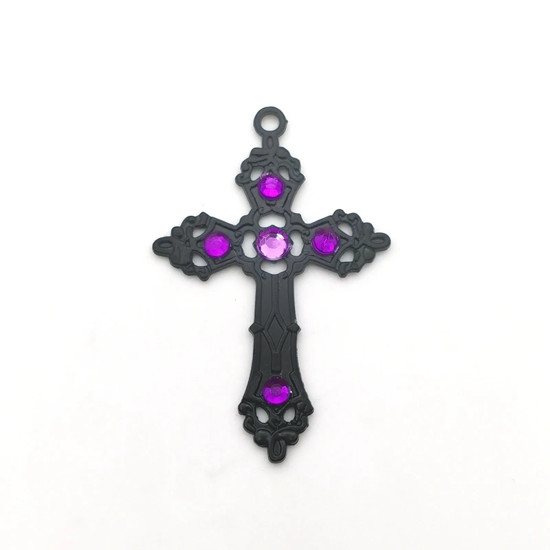 5psc 55*36mm Creative  Large Baroque Christian Cross Pendant Handicraft Crafts DIY Necklace Jewelry Accessories