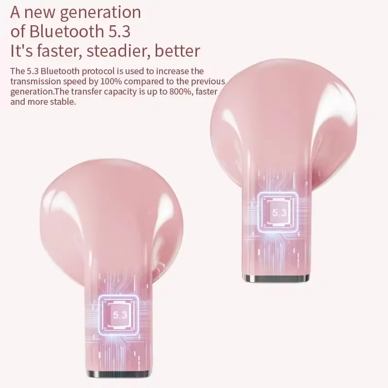 K520 wireless earphones stereo earbuds with rotatable heart-shaped low latency charger suitable for mobile phones and tablets image 3