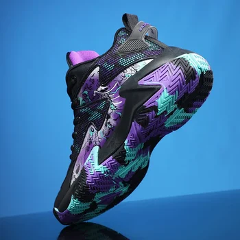 남성용 하이 퀄리티 농구화 쿠션, 미끄럼 방지 스포츠 훈련, 운동 발목 체육관 레이스업, 전문 유니섹스 트레이너, 신상 