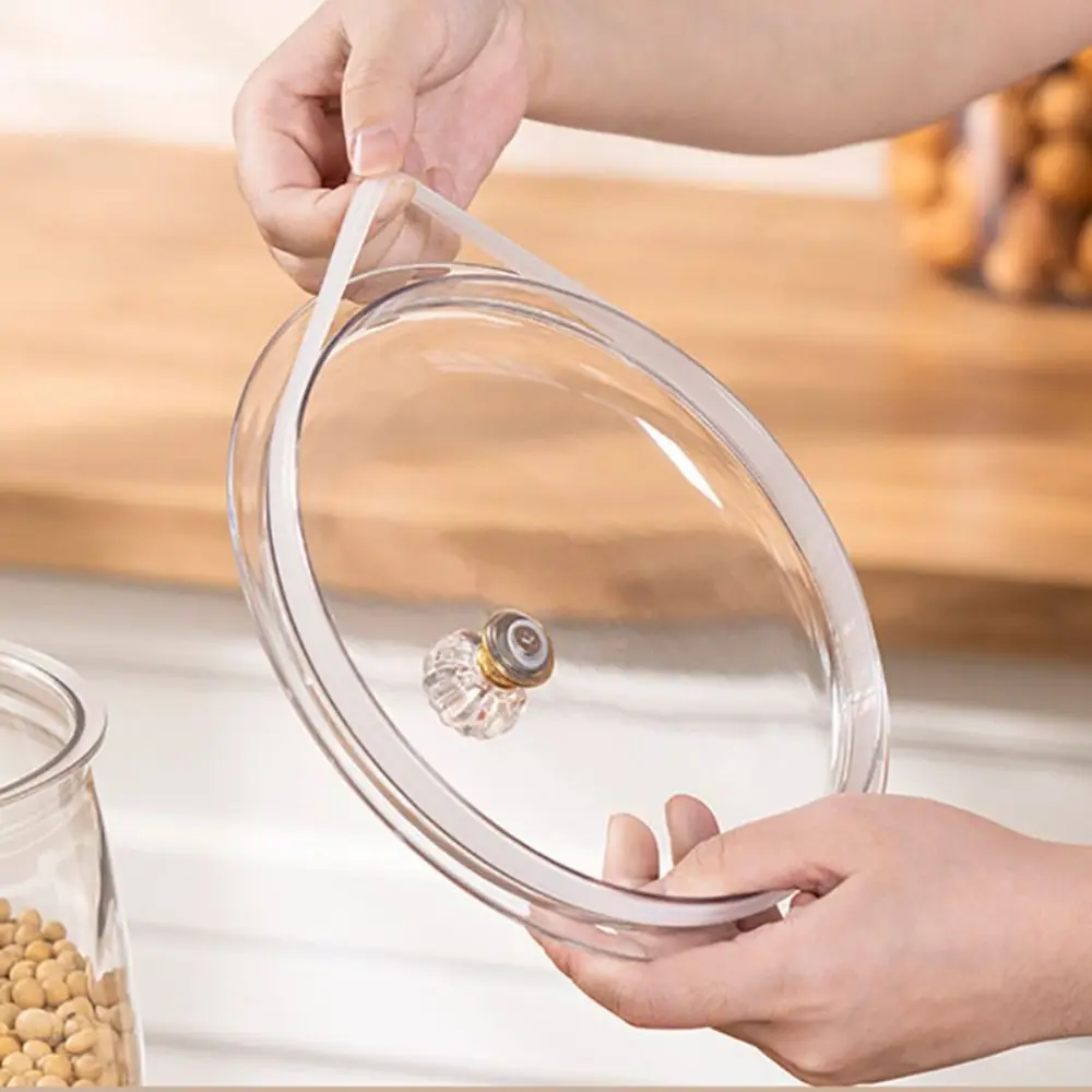 

Transparent Cereals Storage Jar with Lid Large Capacity Grains Storage Box Sealed Plastic Food Storage Canister Cookie