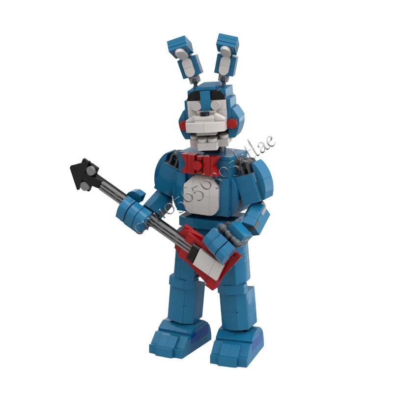 572 PCS Série de Personagens de Jogos Populares Golem Coelho que Toca Violão MOC Personalizável Bloco de Construção Modular DIY Brinquedo de Festival Presente