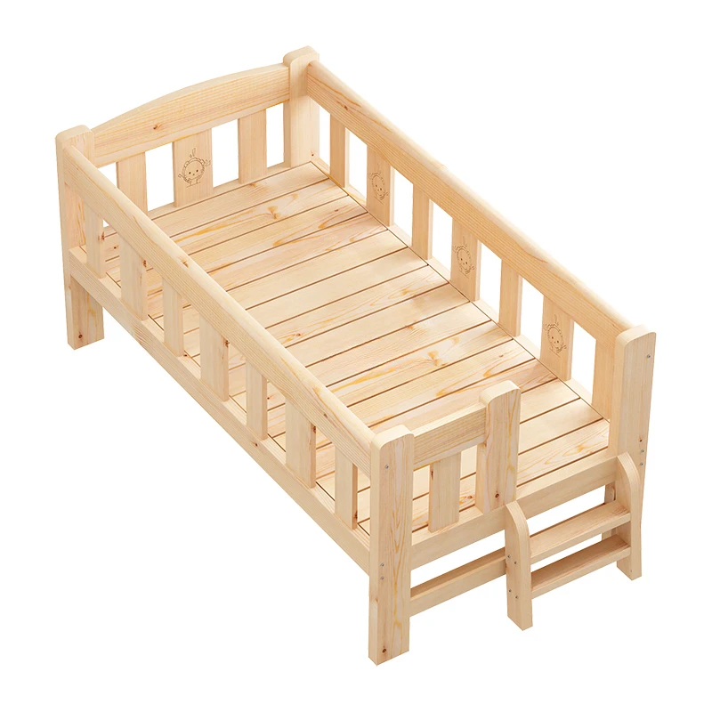 

Home Kindergarten Kid Children Beds Toddler Minimalist Apartment Solid Wood Beds Single Organizer Children Furniture