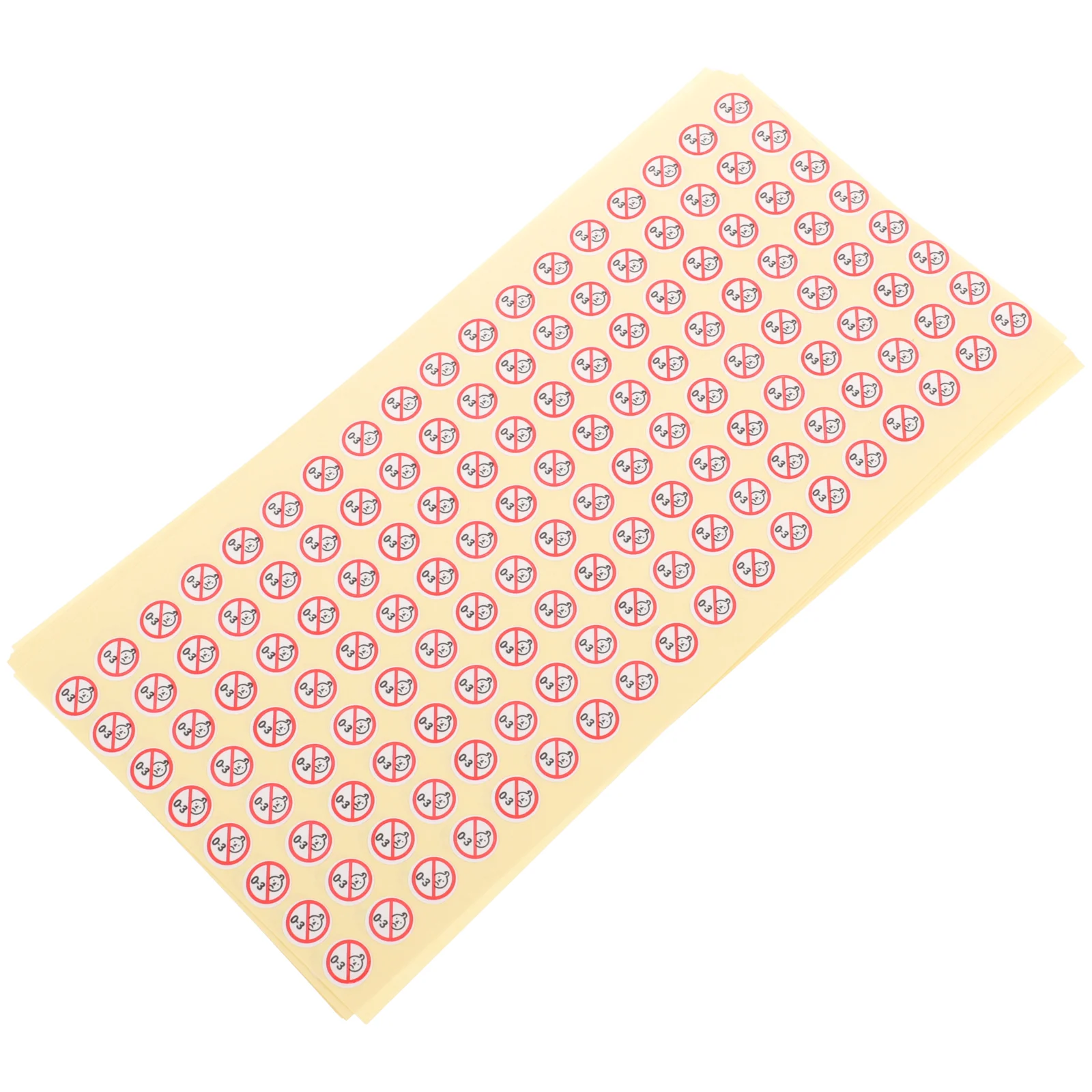 Labels Colorful 0-3 Year Old Baby Prohibited Self-adhesive Toy Food 1000pcs (0-3 Years Old) Cartoon Stickers for Home Paper