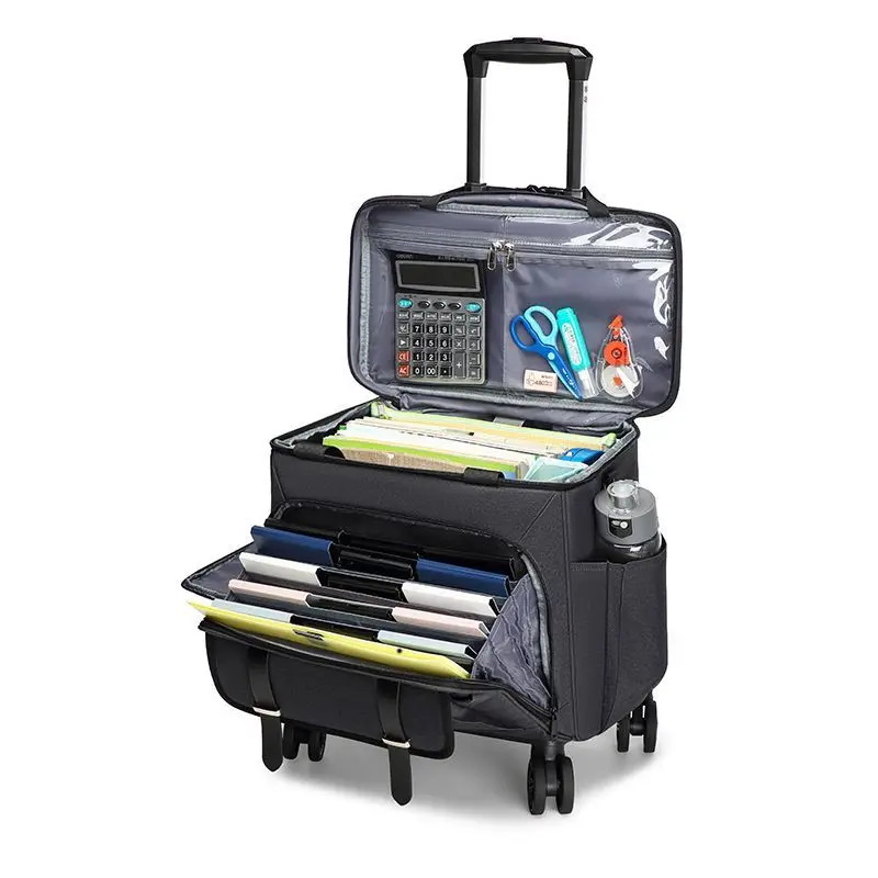 

Набор для учителя, большая сумка для хранения учебных материалов, телескопическая ручка с колесиками, специальная сумка для учителя для занятий, легкая.