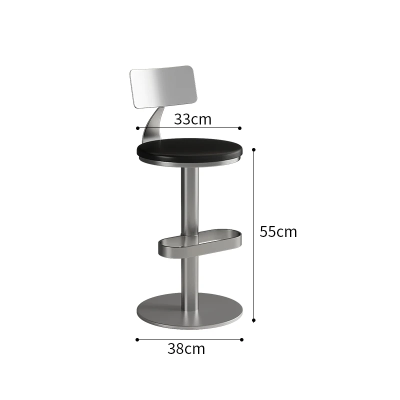 Modern Swivel Bar Stool Height Adjustable Counter Chair for Home Kitchen Island Chairs Creative Retro Pub Stool with Backrest