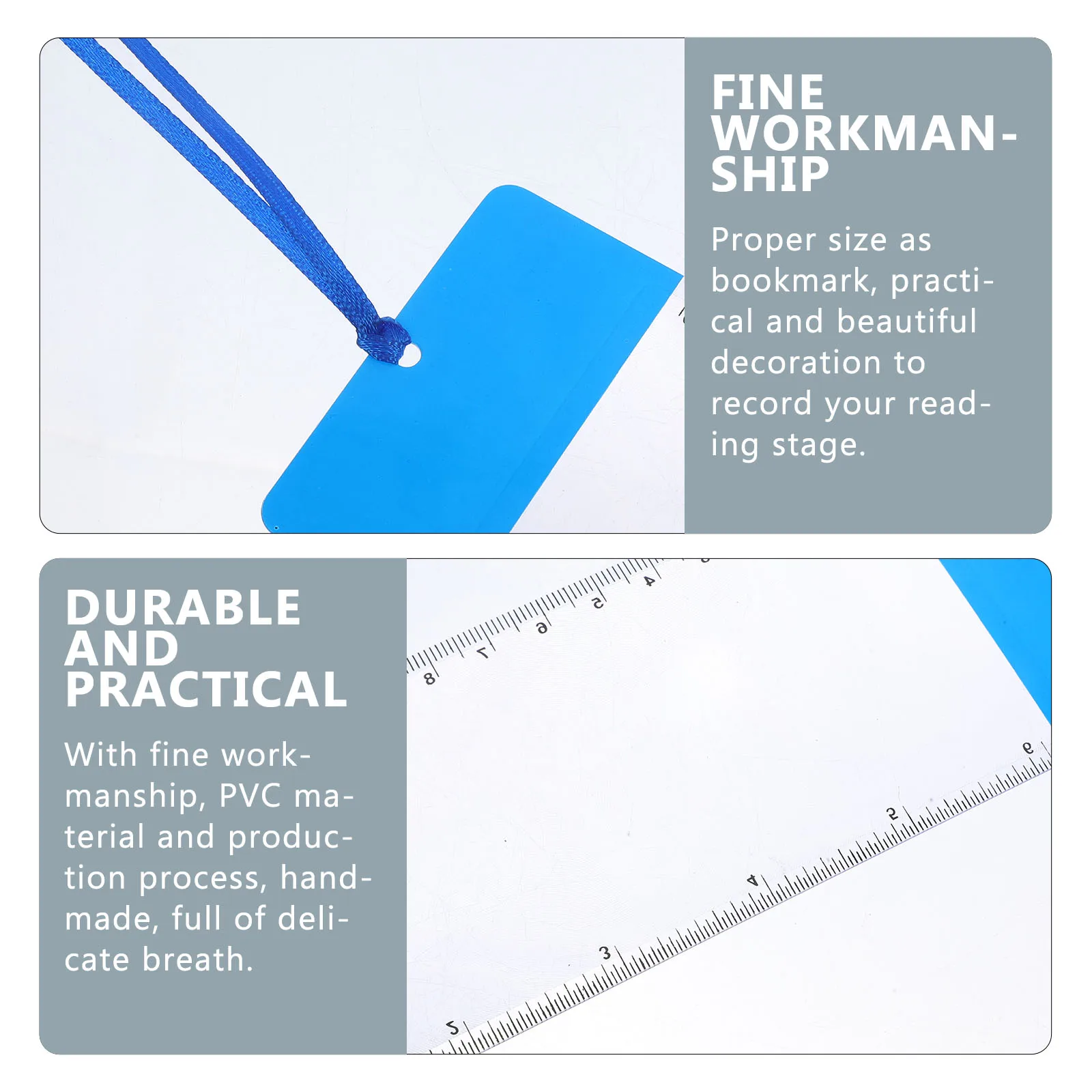 

10Pcs Premium Book Markers Set for Readers Book Lovers Gifts Creative PVC Bookmark for Classroom Home Office Use Thin Light