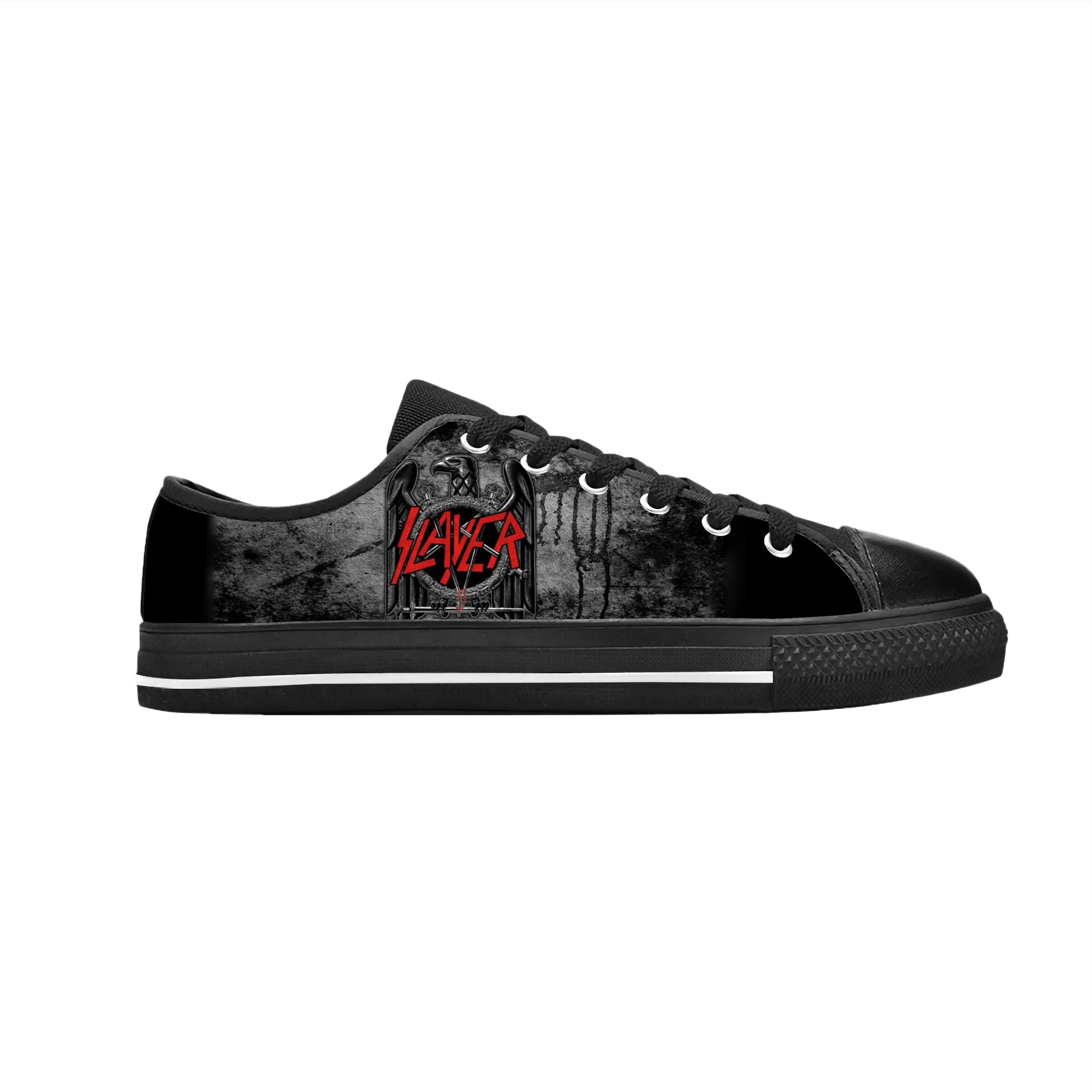 Heavy Metal Band Rock Music Singer Slayer Horror Casual Cloth Shoes Low Top Comfortable Breathable 3D Print Men Women Sneakers