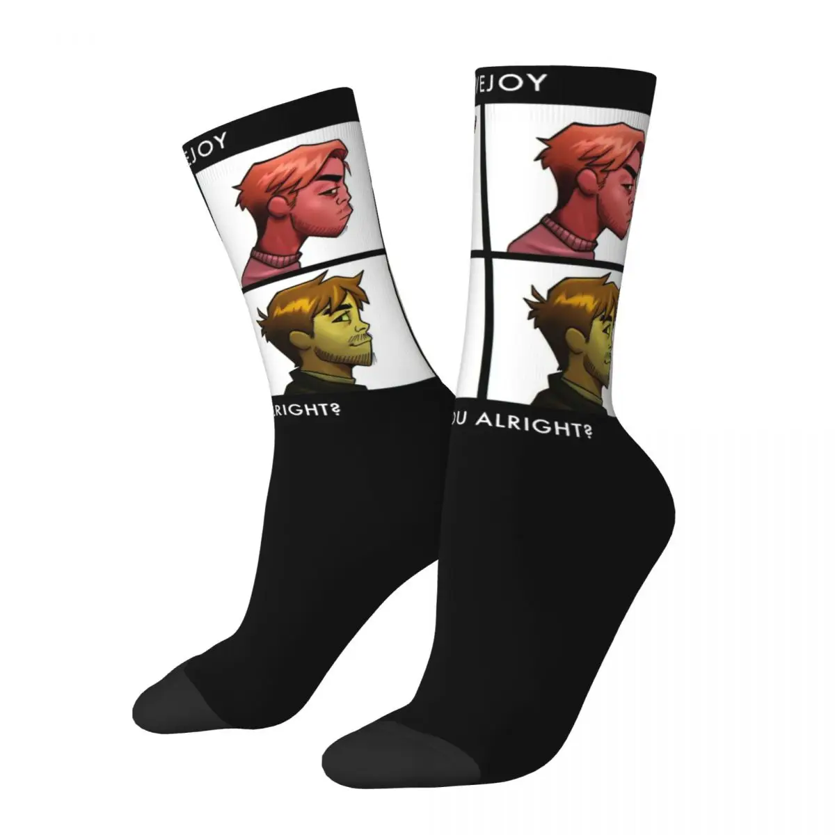 

Lovejoy Band Cartoon Image Merch Crew Socks Cozy Rock Punk High Quality Middle Tube Socks Soft for Unisex Present