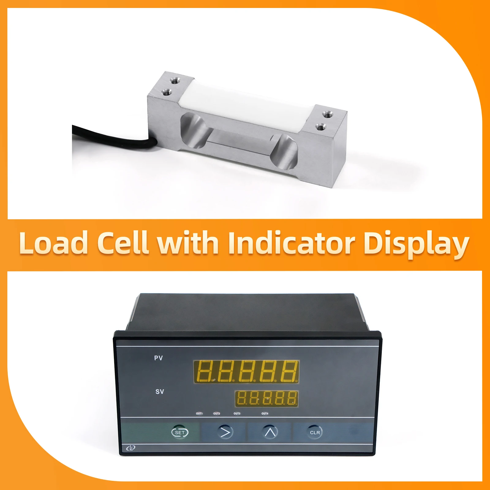 

Load Cell Sensor with Indicator Display Supply AC90-260V,Test the Pressure Tension Gravity Sensor 5KG 10KG 20KG