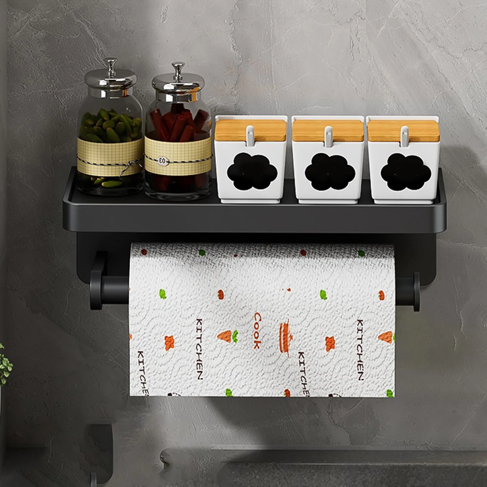 

Non-punch Wall-mounted Paper Towel Storage Rack, Paper Roll Rack, Toilet Paper Box Rack, Multi-function Mobile Phone Holder