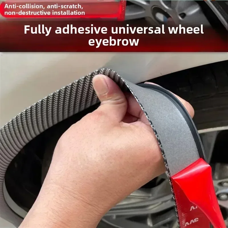 1,5m Universelle Auto-Kotflügel-Zierleiste Gebogene Kratzschutz-Radkastenleiste Augenbrauen-Schutzleiste Schmutzfänger-Schutzabdeckung Zubehör – Detail 1